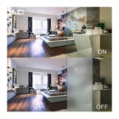 زجاج ذكي قابل للتحويل لباب الدش